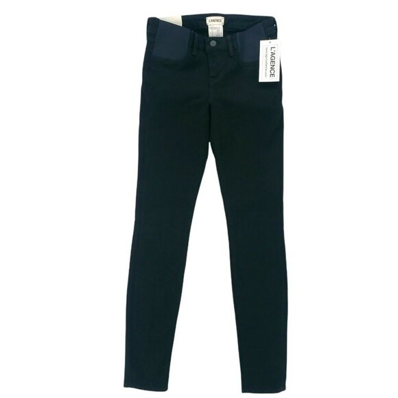 L’AGENCE BRIGITTE Mid Rise Skinny Black Jeans 25